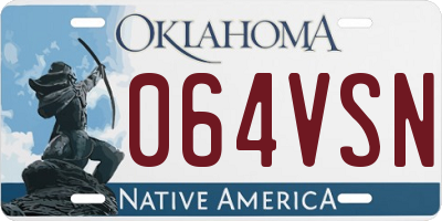 OK license plate 064VSN