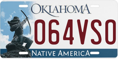 OK license plate 064VSO
