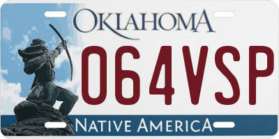 OK license plate 064VSP