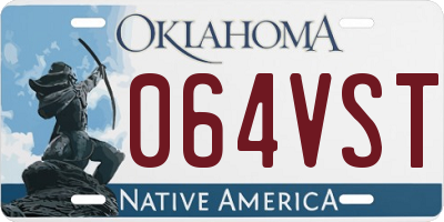 OK license plate 064VST