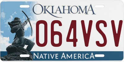 OK license plate 064VSV