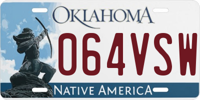 OK license plate 064VSW