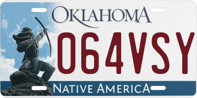 OK license plate 064VSY