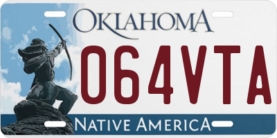 OK license plate 064VTA