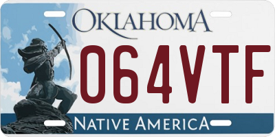 OK license plate 064VTF