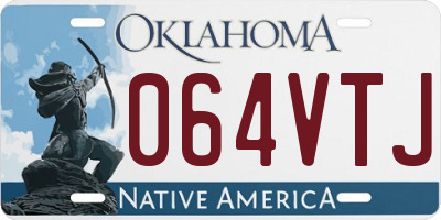 OK license plate 064VTJ