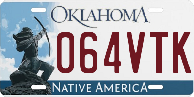 OK license plate 064VTK