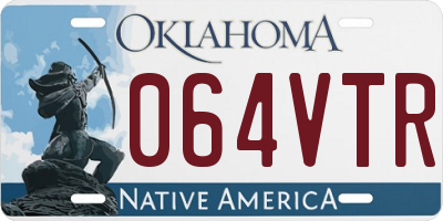 OK license plate 064VTR