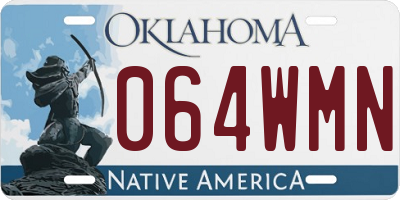 OK license plate 064WMN