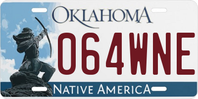 OK license plate 064WNE