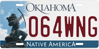 OK license plate 064WNG