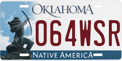 OK license plate 064WSR