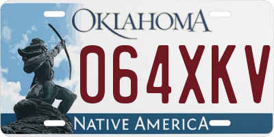OK license plate 064XKV
