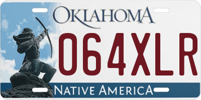 OK license plate 064XLR