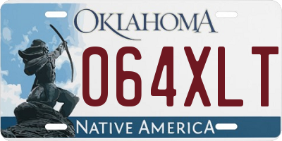 OK license plate 064XLT