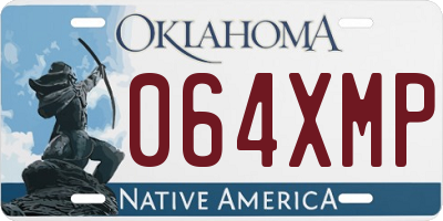 OK license plate 064XMP
