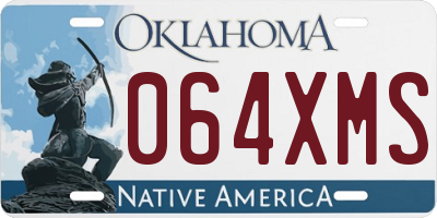 OK license plate 064XMS