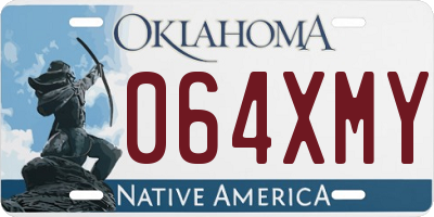 OK license plate 064XMY