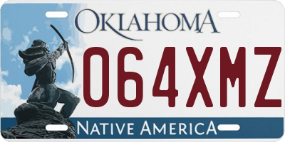 OK license plate 064XMZ