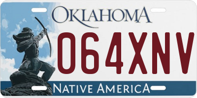 OK license plate 064XNV