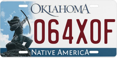 OK license plate 064XOF