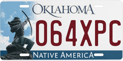OK license plate 064XPC