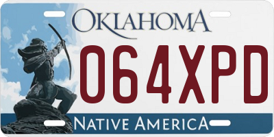 OK license plate 064XPD