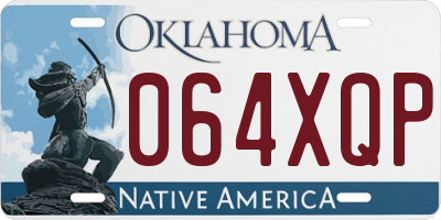 OK license plate 064XQP