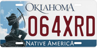 OK license plate 064XRD