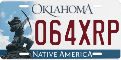 OK license plate 064XRP