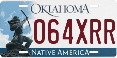 OK license plate 064XRR
