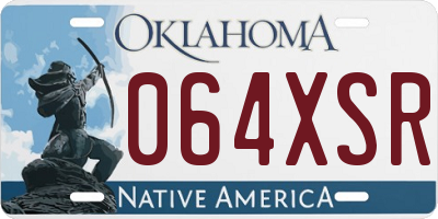 OK license plate 064XSR