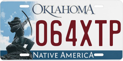 OK license plate 064XTP