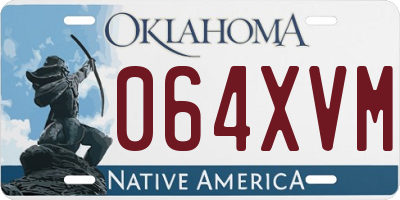 OK license plate 064XVM