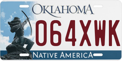 OK license plate 064XWK