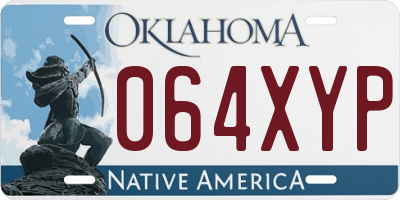 OK license plate 064XYP