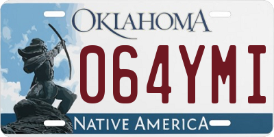 OK license plate 064YMI