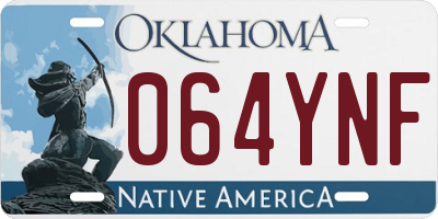 OK license plate 064YNF