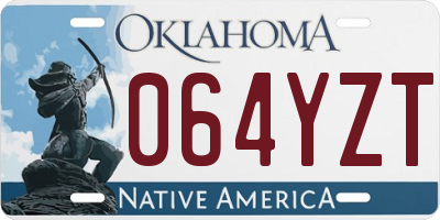 OK license plate 064YZT