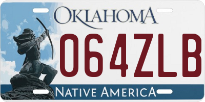 OK license plate 064ZLB