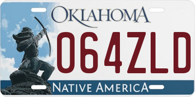OK license plate 064ZLD