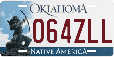 OK license plate 064ZLL