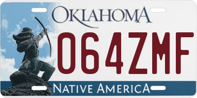 OK license plate 064ZMF