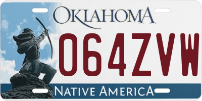 OK license plate 064ZVW