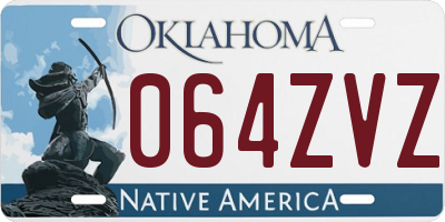 OK license plate 064ZVZ