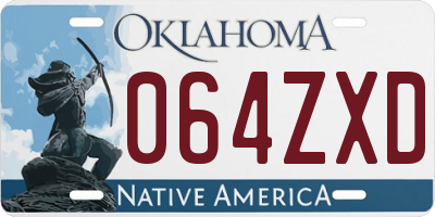 OK license plate 064ZXD