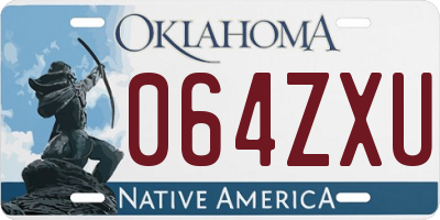 OK license plate 064ZXU