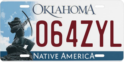 OK license plate 064ZYL