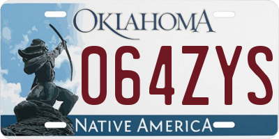 OK license plate 064ZYS