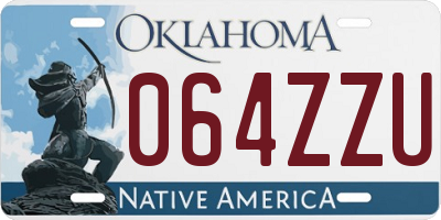 OK license plate 064ZZU